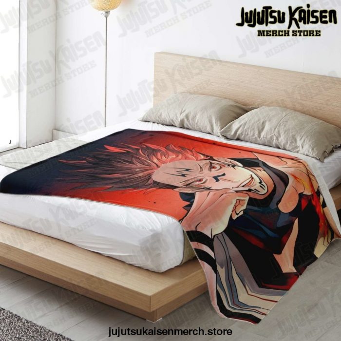 Cool Sukuna Jujutsu Kaisen Microfleece Blanket Premium - Aop