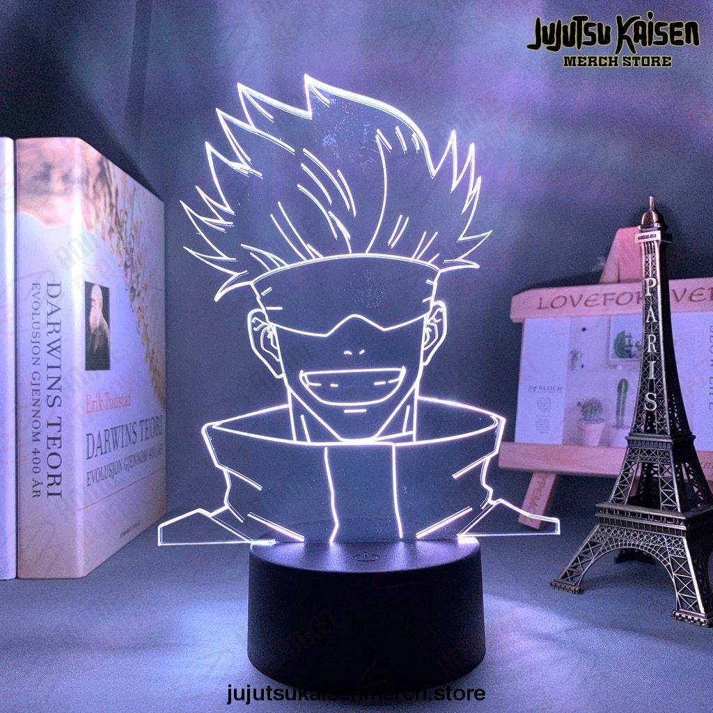 Jujutsu Kaisen Satoru Gojo 3D Acrylic Night Light LED Colorful Manga Light Jujutsu Kaisen Anime Gifts 3D Illusion Nightstand Anime Light