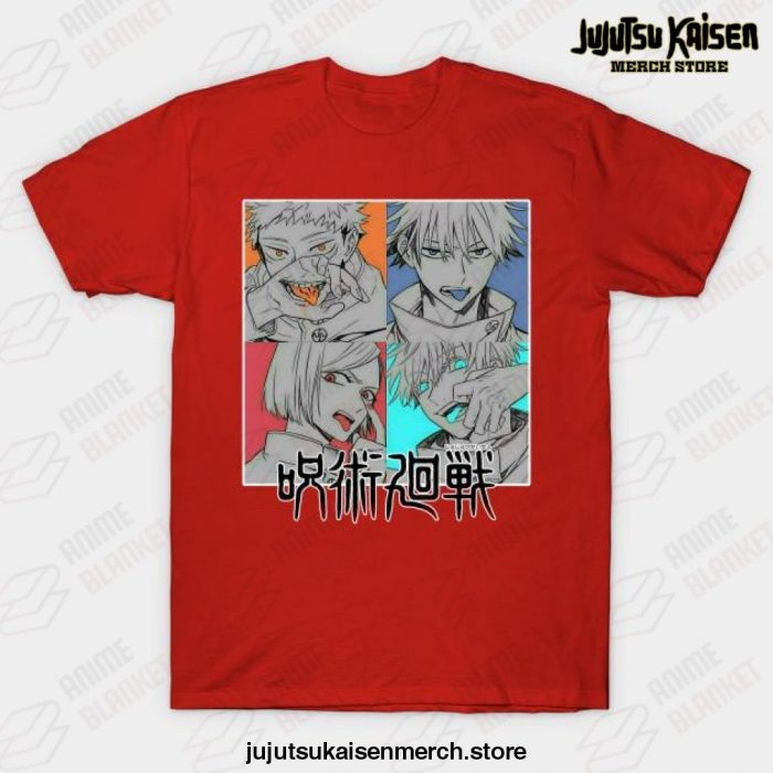 Jujutsu Kaisen Characters T-Shirt Red / S