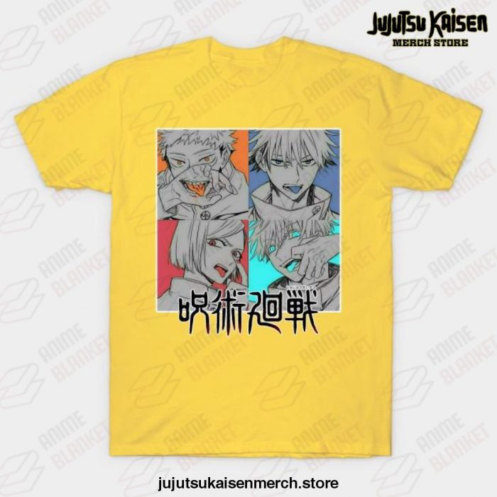 Jujutsu Kaisen Characters T-Shirt Yellow / S