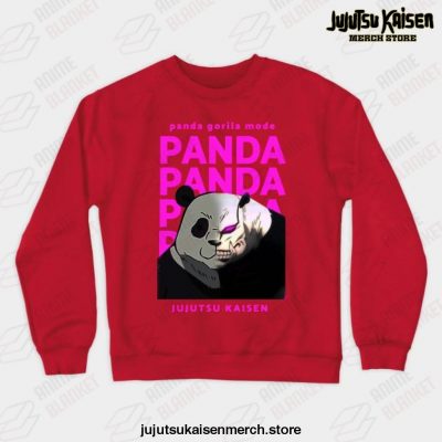 Jujutsu Kaisen - Panda Gorilla Mode Crewneck Sweatshirt Red / S