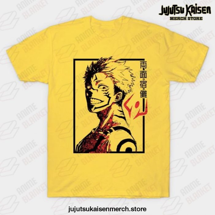 Jujutsu Kaisen Sukuna T-Shirt Yellow / S
