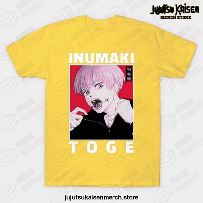 Jujutsu Kaisen Toge Inumaki T-Shirt Yellow / S