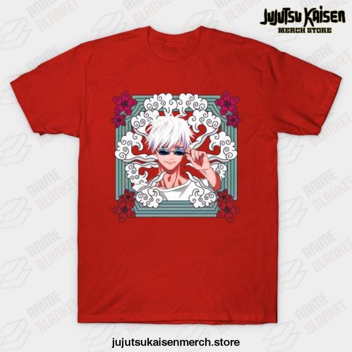 Satoru Gojo Art Jujutsu Kaisen T-Shirt Red / S