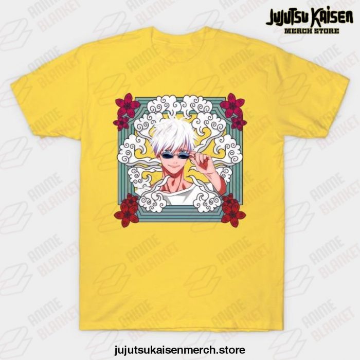 Satoru Gojo Art Jujutsu Kaisen T-Shirt Yellow / S
