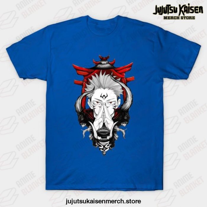 Sukuna Anime Jujutsu Kaisen T-Shirt Blue / S