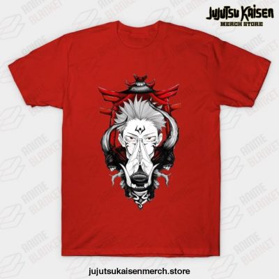 Sukuna Anime Jujutsu Kaisen T-Shirt Red / S