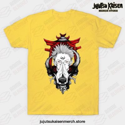Sukuna Anime Jujutsu Kaisen T-Shirt Yellow / S