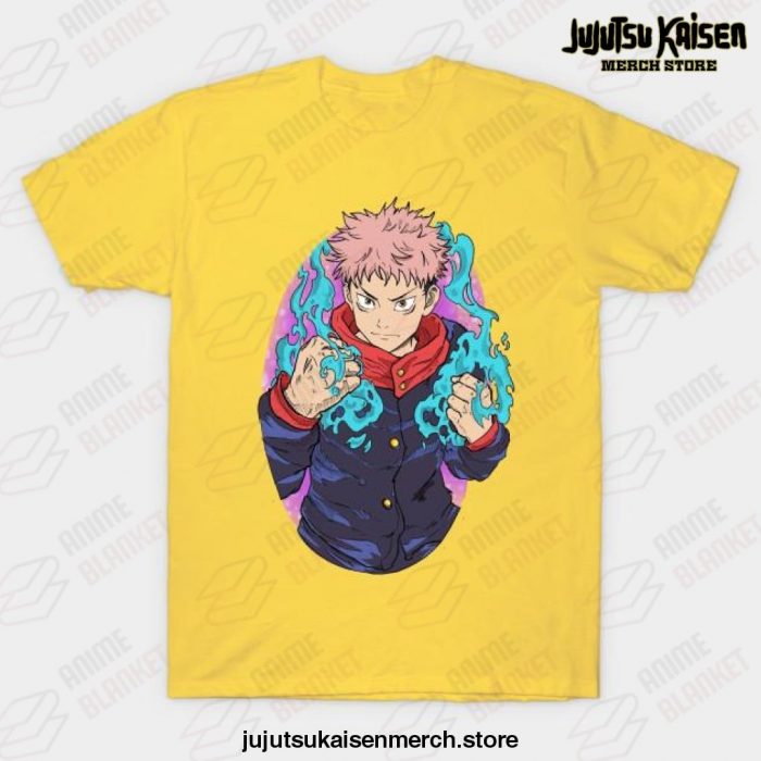 Yuri Itadori Jujutsu Kaisen T-Shirt Yellow / S