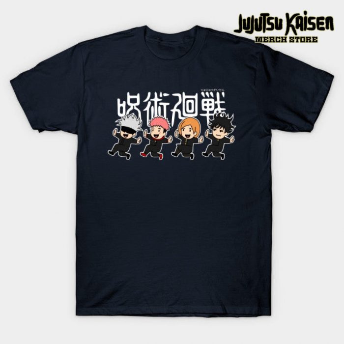 Jujutsu Kaisen Chibi Character T-Shirt Navy Blue / S
