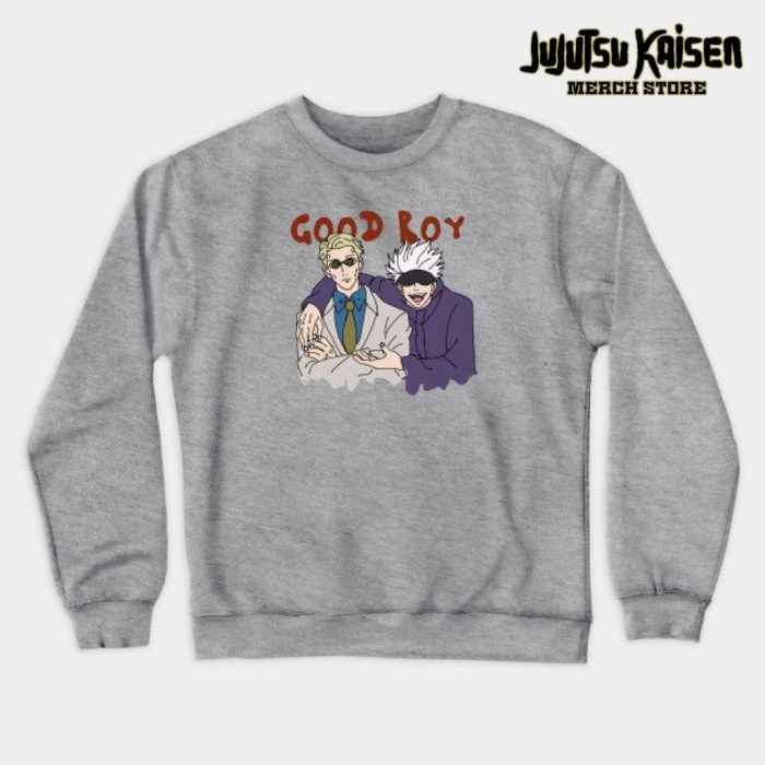 Jujutsu Kaisen Good Boy Crewneck Sweatshirt Gray / S