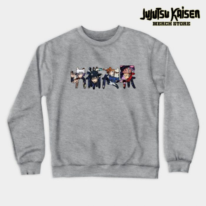 Jujutsu Kaisen Logo Crewneck Sweatshirt Gray / S