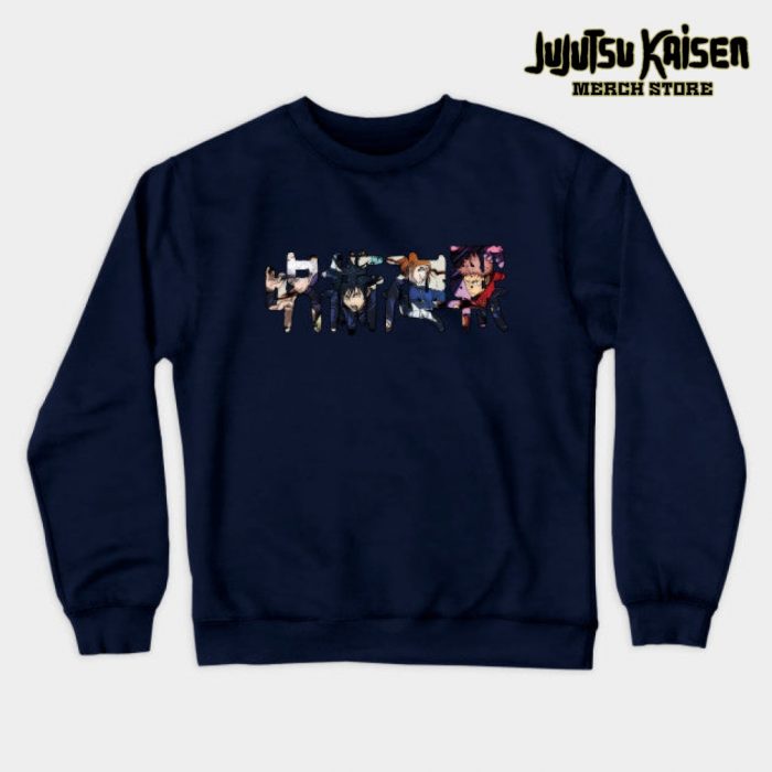 Jujutsu Kaisen Logo Crewneck Sweatshirt Navy Blue / S