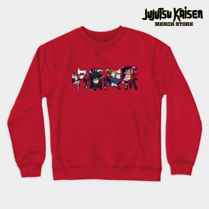 Jujutsu Kaisen Logo Crewneck Sweatshirt Red / S