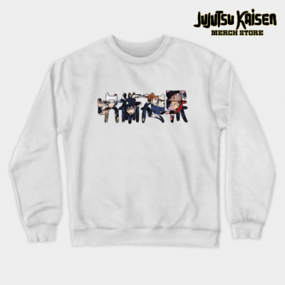 Jujutsu Kaisen Logo Crewneck Sweatshirt White / S